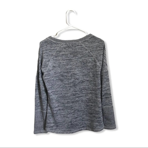 Athleta Blissful Sharkbite Hem Sweatshirt Zippers Heather Grey XS - Picture 4 of 9